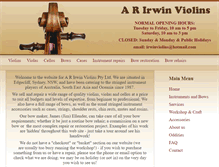 Tablet Screenshot of irwinviolins.com.au